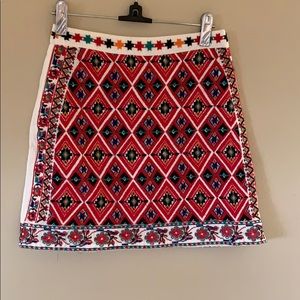 Topshop patterned mini skirt